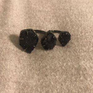 Kendra Scott Naomi Gunmetal Double Ring